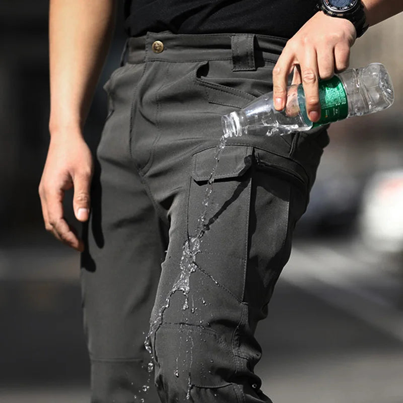 Men Cargo Pants Waterproof Multi Pocket Trousers Casual
