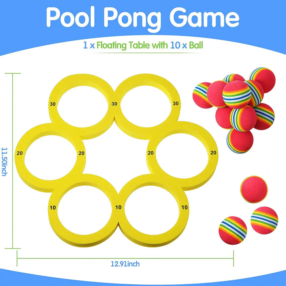 Pool Games Set With 10 Balls Floating Throwing Water Toys