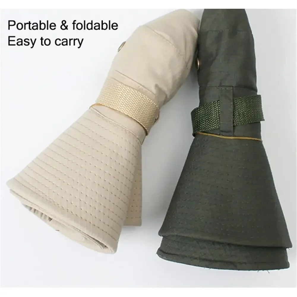 Men & Women Sun Hat Wide Brim Breathable Fishing Cap Men's Bucket Hats Hiking Jungle Hat Summer Outdoor Camo Caps