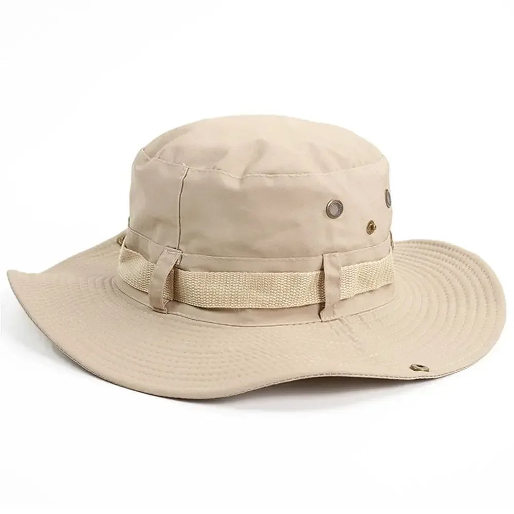 Men & Women Sun Hat Wide Brim Breathable Fishing Cap Men's Bucket Hats Hiking Jungle Hat Summer Outdoor Camo Caps