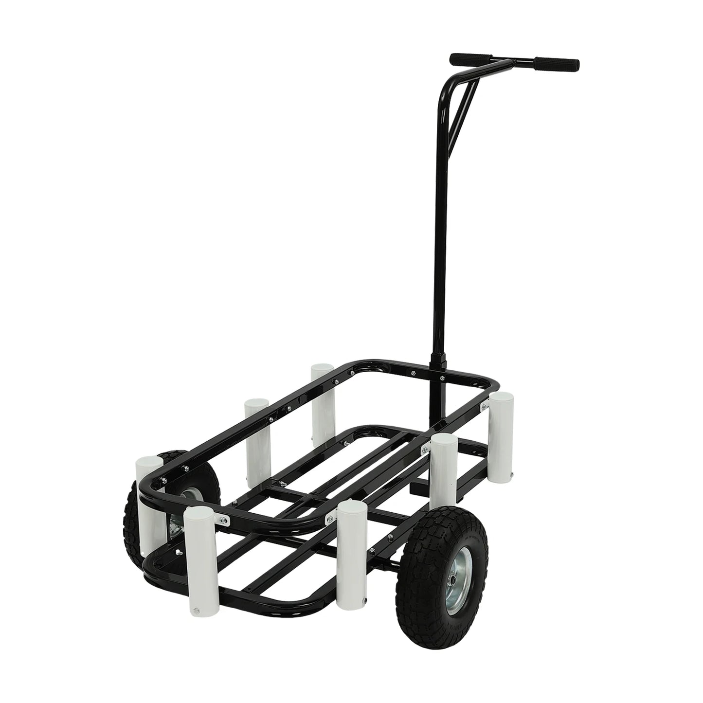 198.42 Lbs Beach Fishing Cart Beach Carts with 7 Rod Holders 2 Wheels Outdoor Heavy Duty Fishing Cart for Fishing Traveling Camp