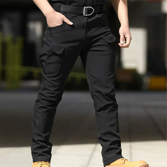 Men Cargo Pants Waterproof Multi Pocket Trousers Casual