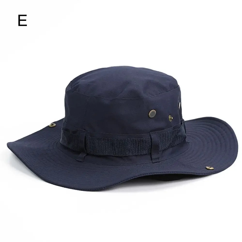 Men & Women Sun Hat Wide Brim Breathable Fishing Cap Men's Bucket Hats Hiking Jungle Hat Summer Outdoor Camo Caps