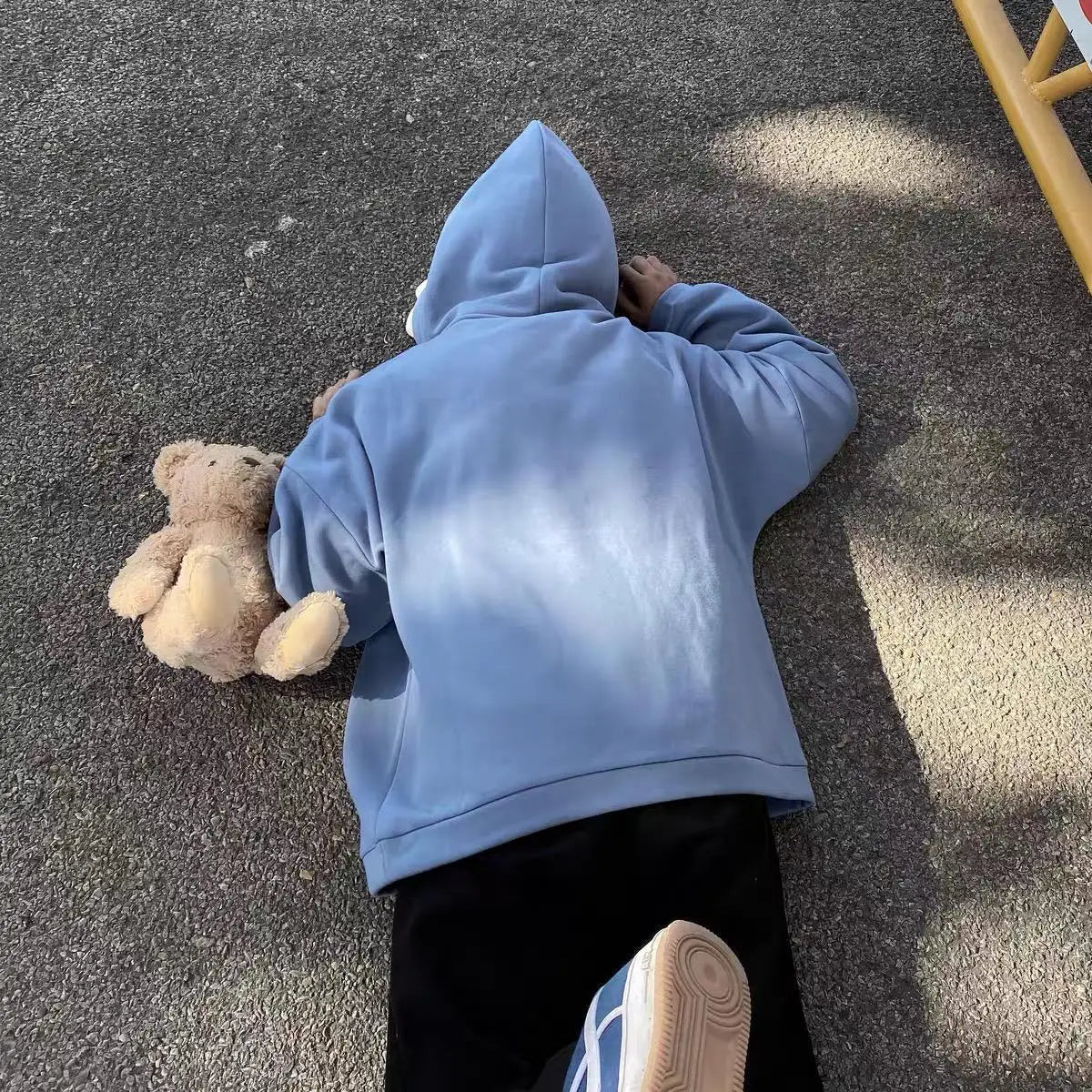 Kawaii Shark Hoodie Plush Fleece Oversized Unisex Pullover