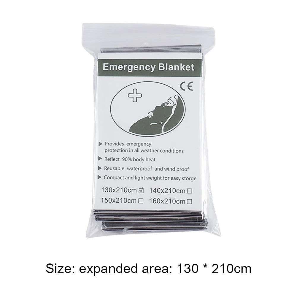130x210cm Survival Mylar Thermal Blanket For Camping