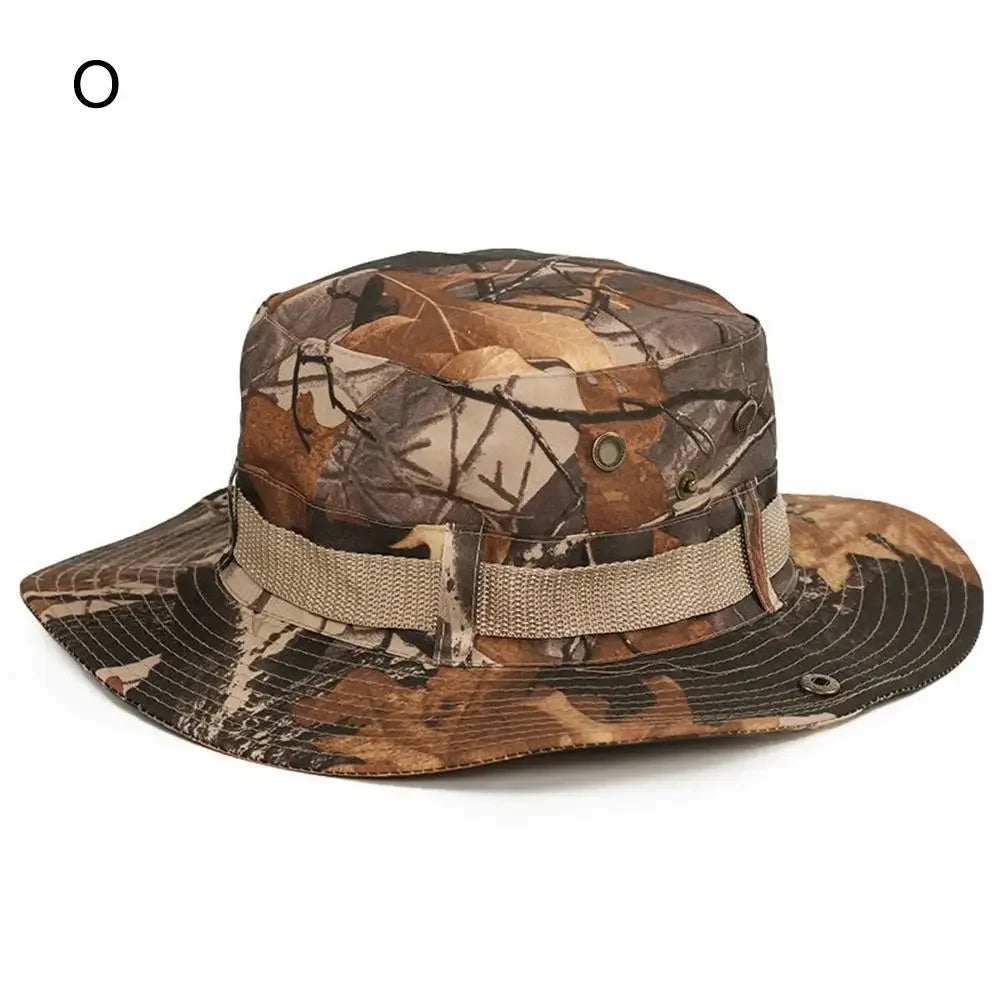 Men & Women Sun Hat Wide Brim Breathable Fishing Cap Men's Bucket Hats Hiking Jungle Hat Summer Outdoor Camo Caps