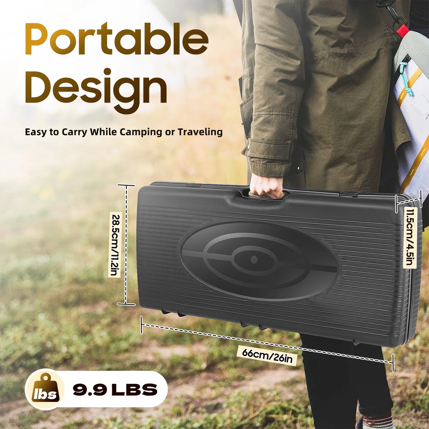 2 Burner Portable Butane Camping Stove Kit With Baking Pan