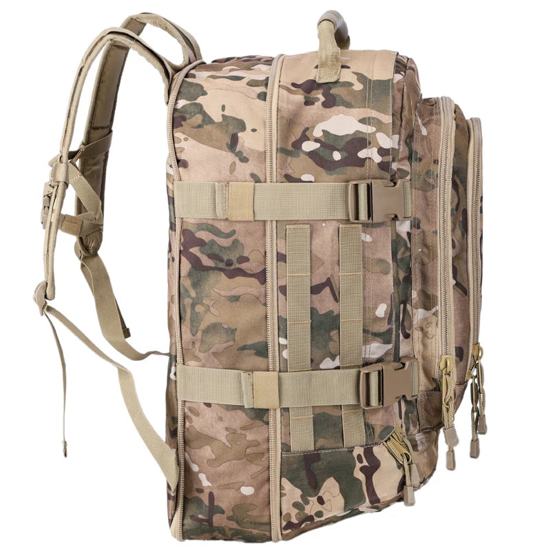 60L Camouflage Tactical Backpack For Men Outdoor Hiking Bag