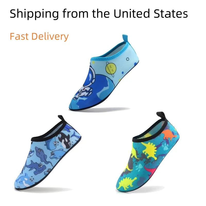 Kids Water Shoes Aqua Quick Dry Lightweight Multisurface Grip