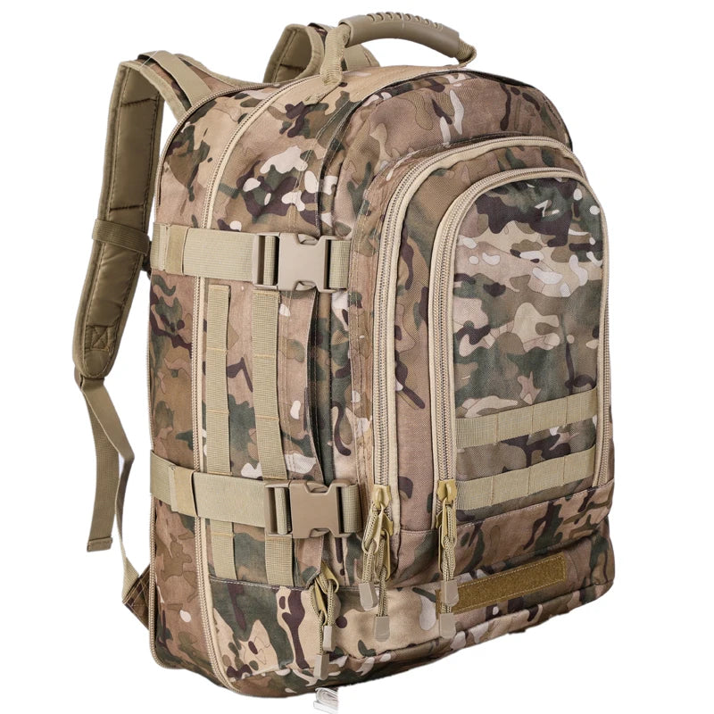 60L Camouflage Tactical Backpack For Men Outdoor Hiking Bag