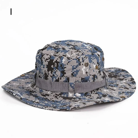 Men & Women Sun Hat Wide Brim Breathable Fishing Cap Men's Bucket Hats Hiking Jungle Hat Summer Outdoor Camo Caps