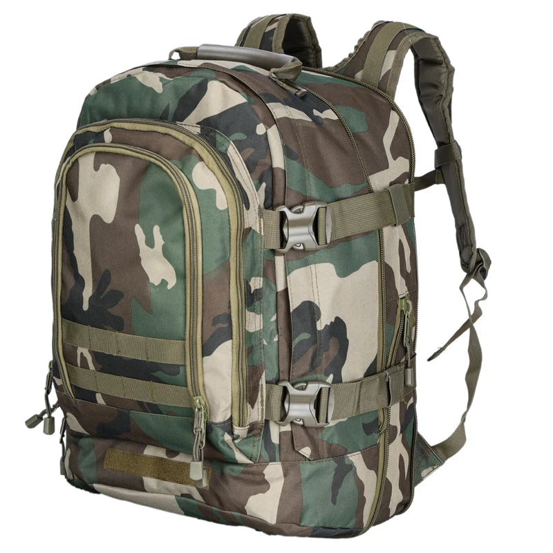 60L Camouflage Tactical Backpack For Men Outdoor Hiking Bag