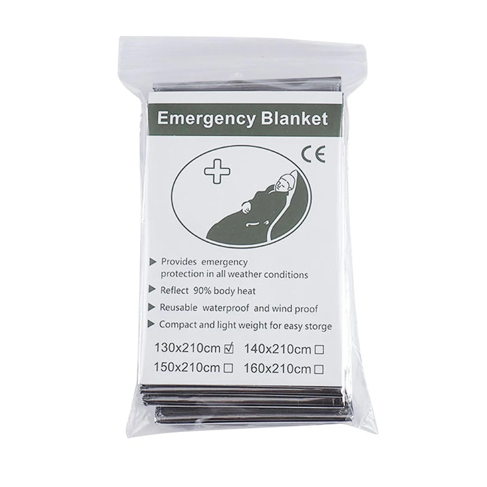 130x210cm Survival Mylar Thermal Blanket For Camping