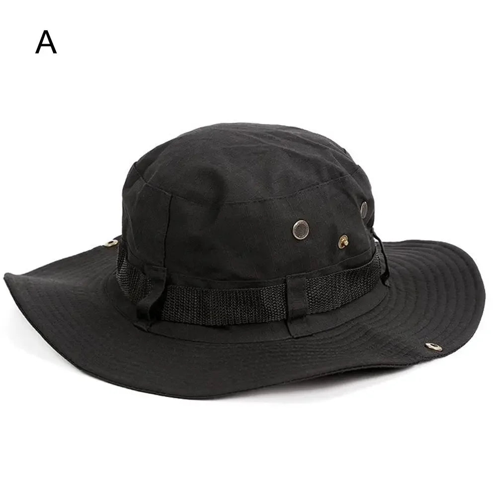Men & Women Sun Hat Wide Brim Breathable Fishing Cap Men's Bucket Hats Hiking Jungle Hat Summer Outdoor Camo Caps
