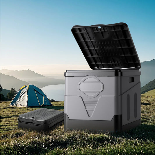 Portable Camping Toilet for Adults with Lid Paper Holder