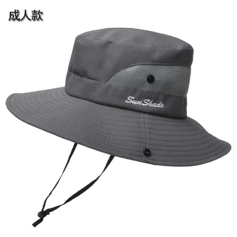 Outdoor Bucket Hat Men Summer Breathable Panama Cap Cotton Jungle Fishing Mesh Hat Hiking Beach Sun Protector Caps For Men's