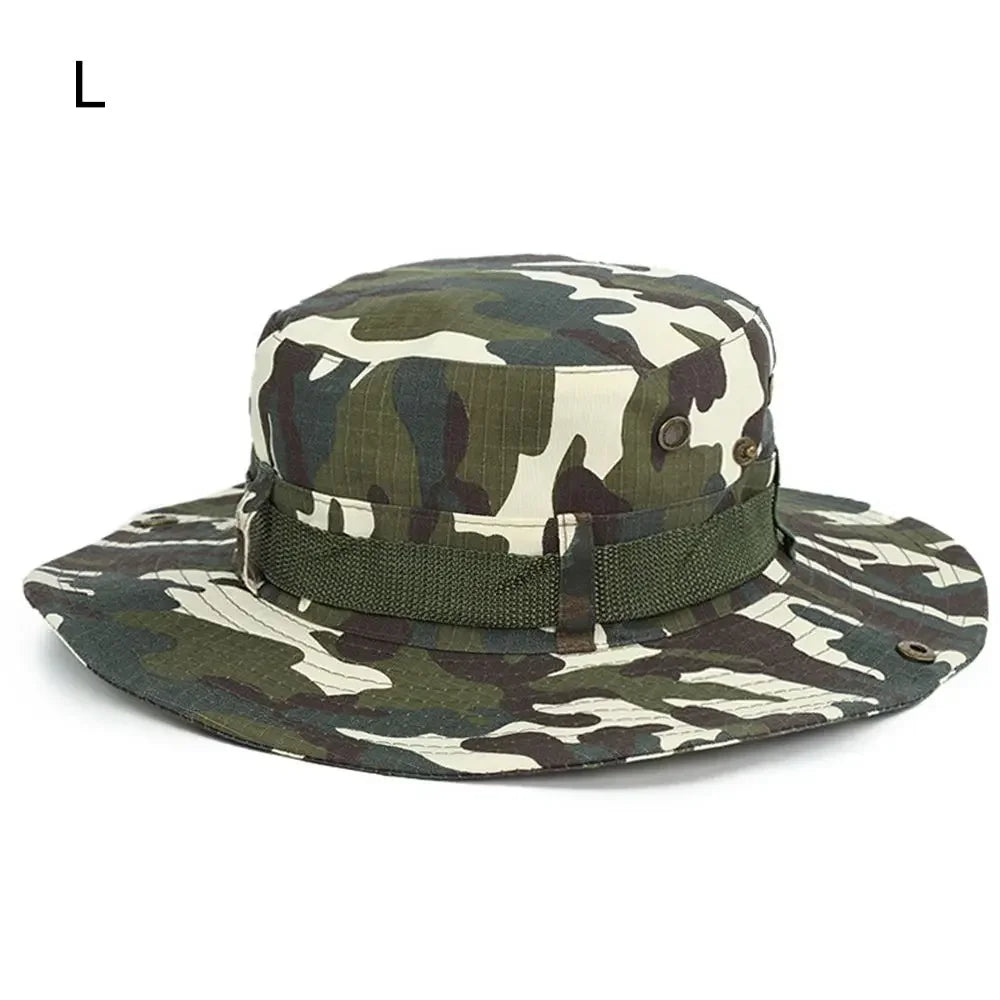 Men & Women Sun Hat Wide Brim Breathable Fishing Cap Men's Bucket Hats Hiking Jungle Hat Summer Outdoor Camo Caps