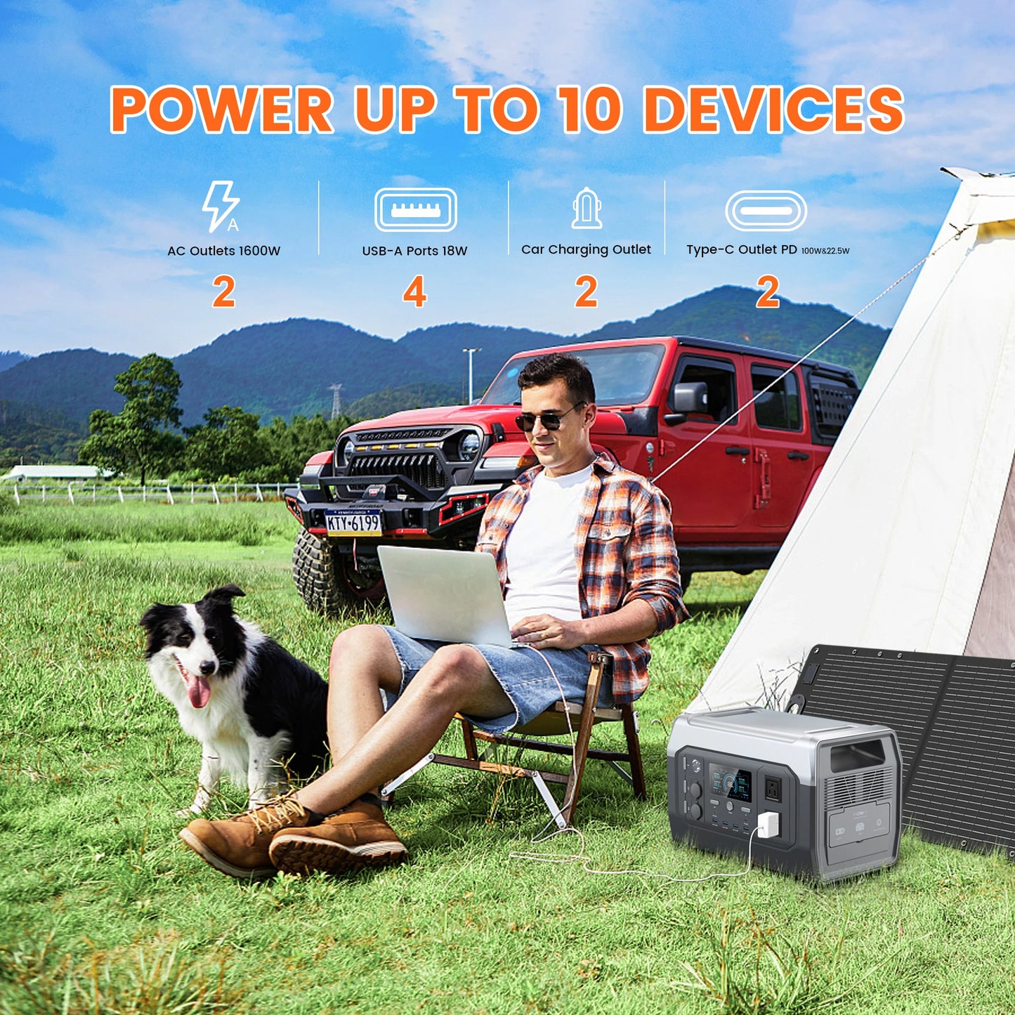Ctolity XP1000 AP400 1600W 500W Portable Power Station,UPS Function, For Camping Emergency Solar Generator,100W 200W Solar Panel